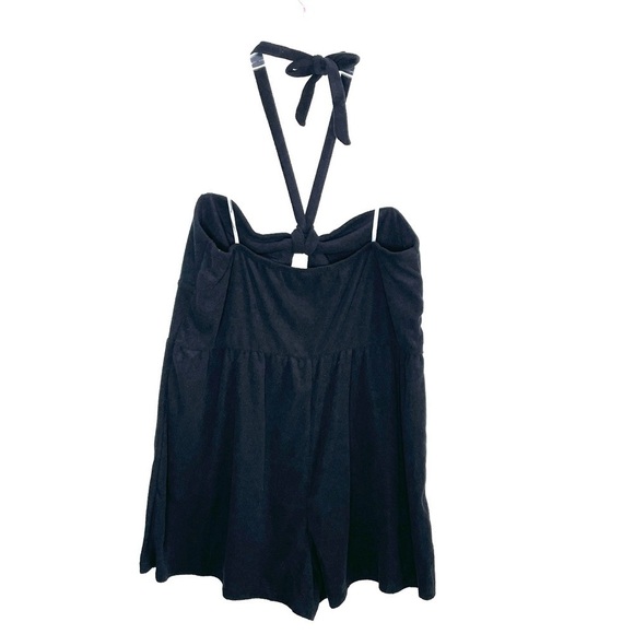 NWT Wild Fable Black Towel Terry Cloth Romper Halter Size XL - Picture 5 of 11